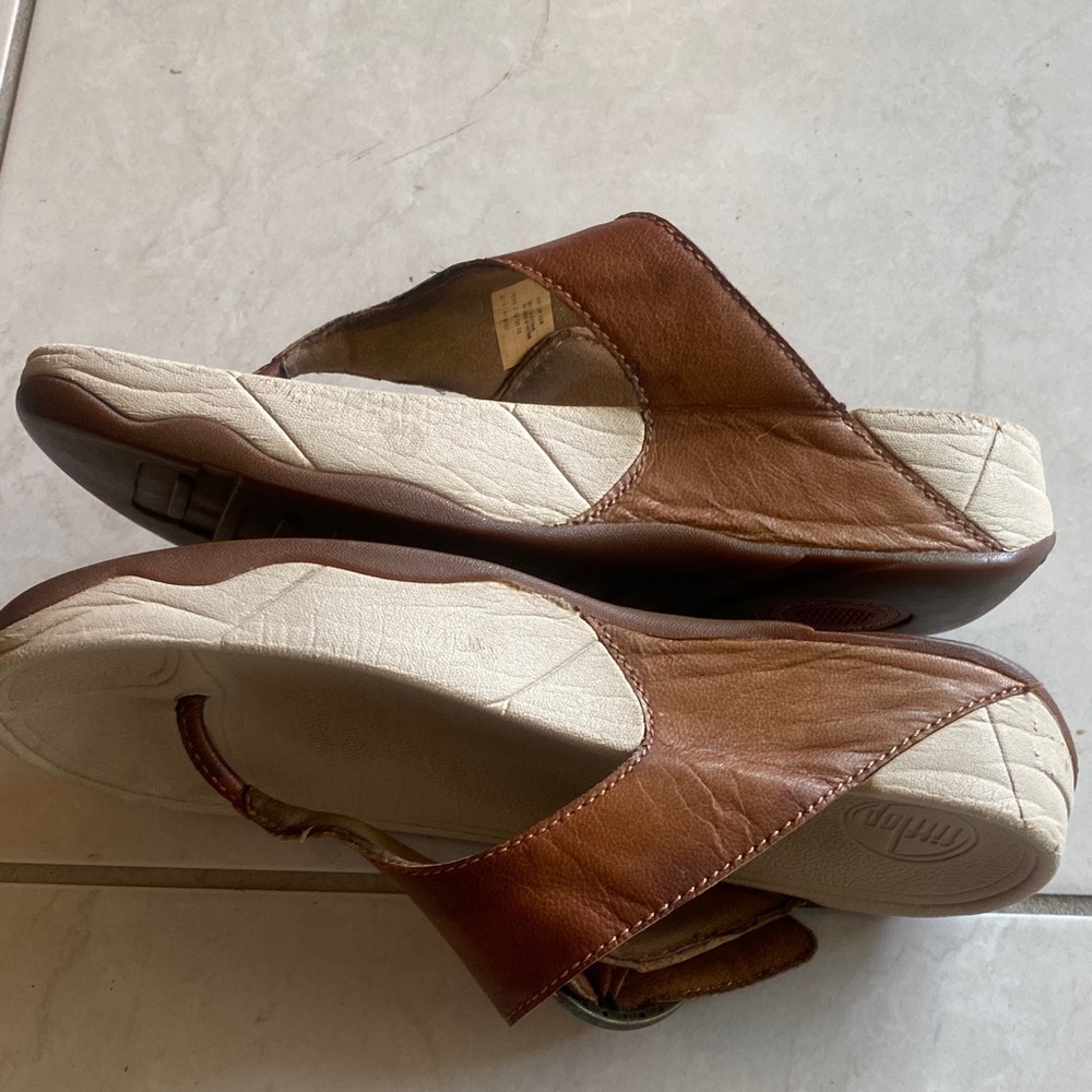 Fitflop Brown Leather Sandals - Picture 4 of 6